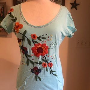 JohnnyWas Embroidered Tee